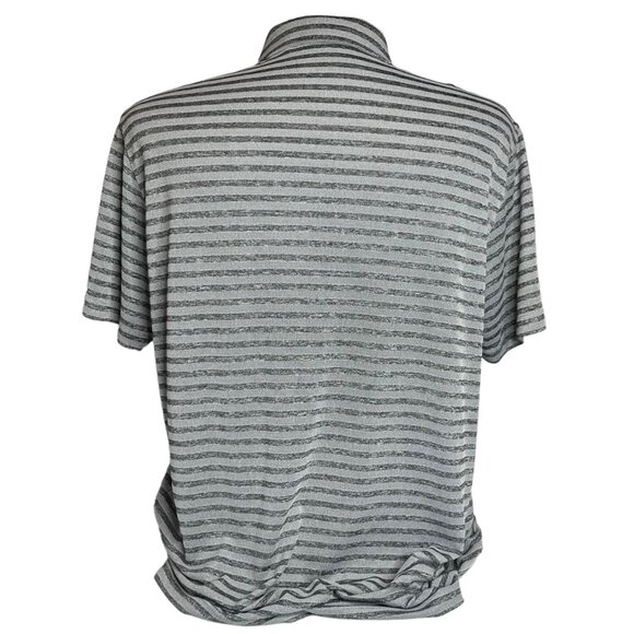 Puma Golf Polo Shirt Mens XL Gray Striped - Picture 2 of 9